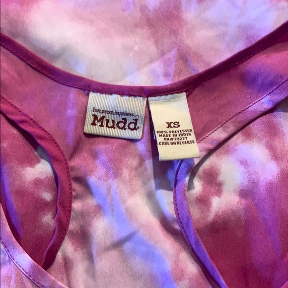 Mudd embellished tie dyed pink and purple xs tank - Picture 6 of 7